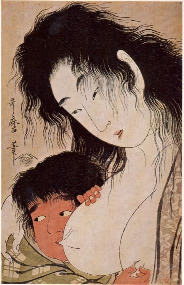 Yama-uba Nursing Kintoki, Kitagawa Utamaro 1802
