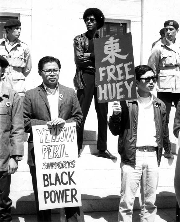 "Yellow peril supports Black power" Oakland, CA 1968. Photograph by Roz Payne